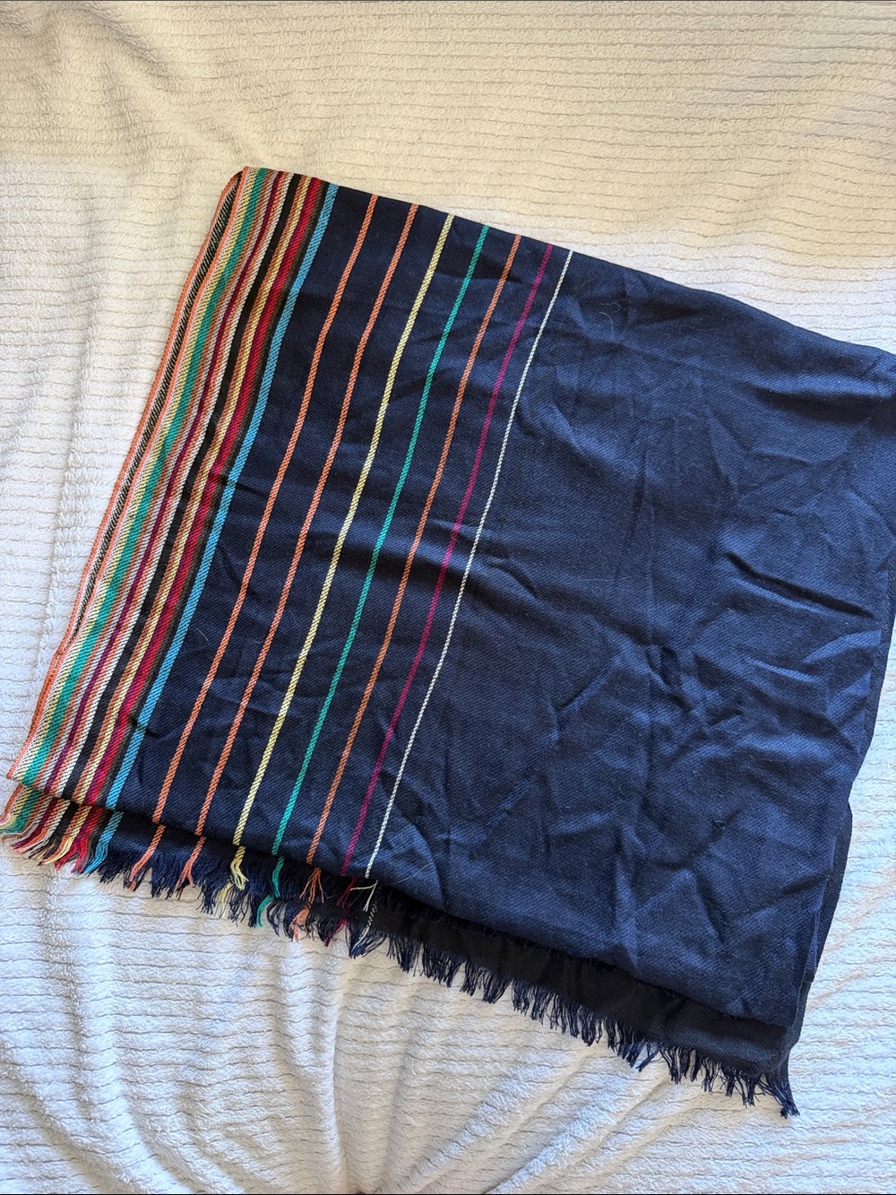 Paul Smith wool-silk signature stripe scarf